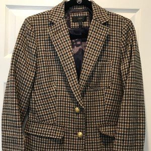 J. CREW Rhodes Brown Houndstooth Sz 8 EUC